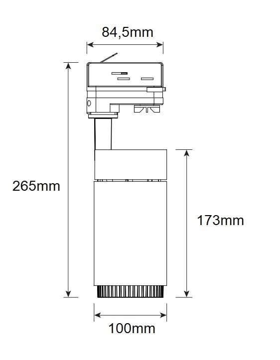 ledimo Spotlight easytrack zoom ip20 30w 100mm 830 15-60d w