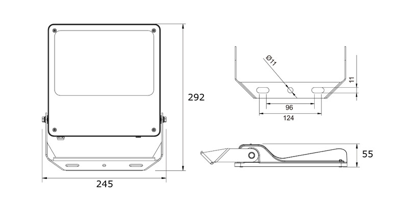 ledimo Floodlight area ip66 50w 750 60deg