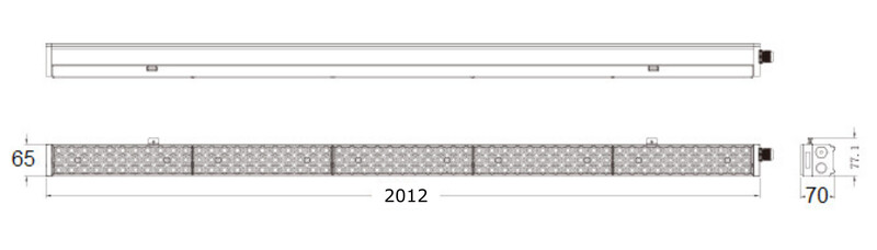 ledimo Påputs-/pendelarmatur linear 120w 2012mm 840 90d w
