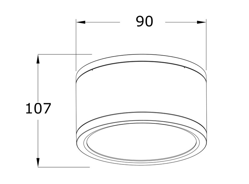 ledimo Downlight dura sf ip65 10w 90mm 830 36deg w