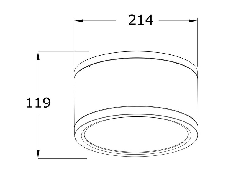 ledimo Downlight dura sf ip65 25w 214mm 830 36deg b da2