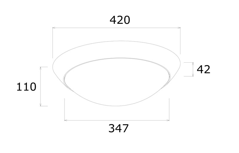 ledimo Surface mounted luminaire luminaire ip44 420mm 3cct sen