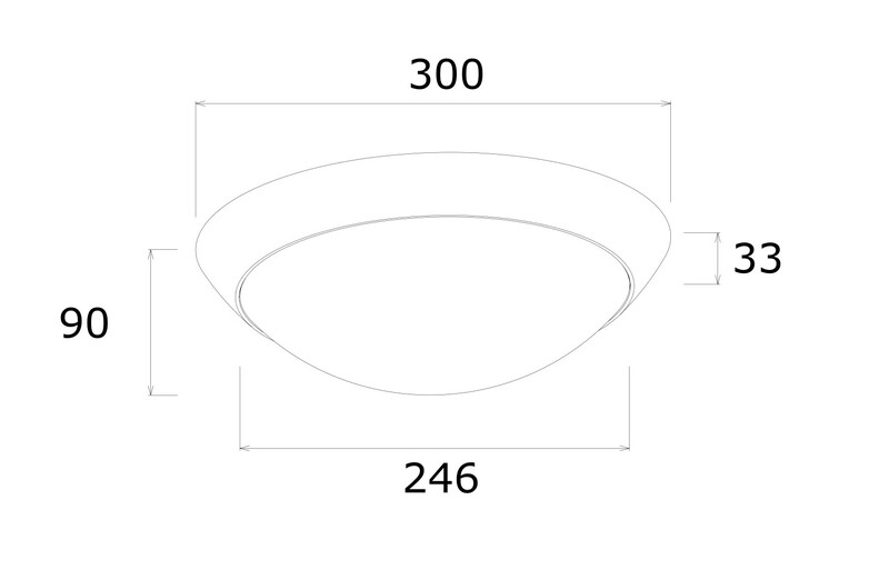 ledimo Påputsarmatur luminaire ip44 300mm 3cct sen