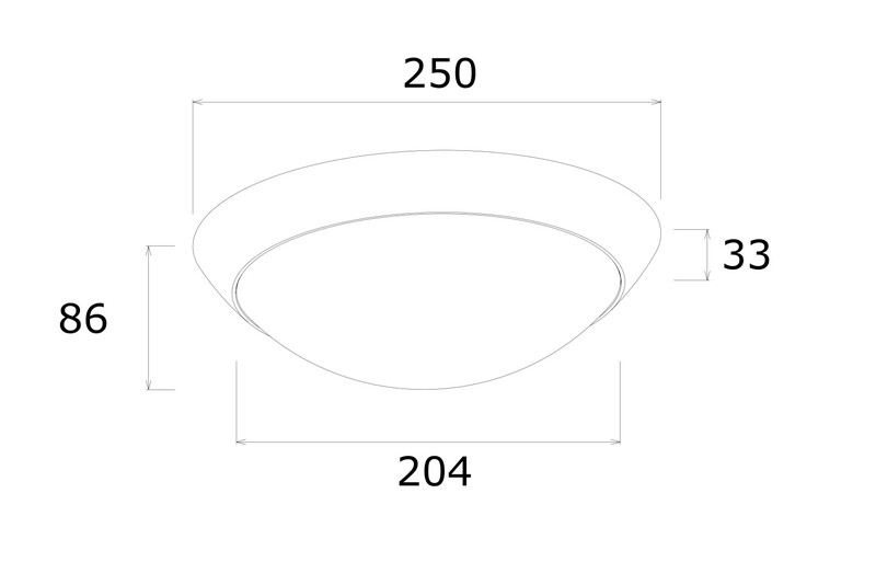 ledimo Surface mounted luminaire luminaire ip44 250mm 3cct sen