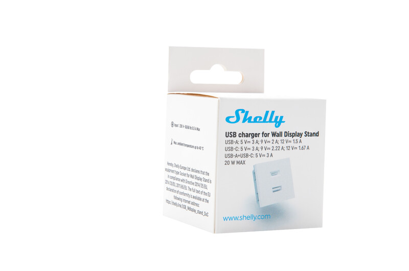 shelly Mounting accessory wall display usb white