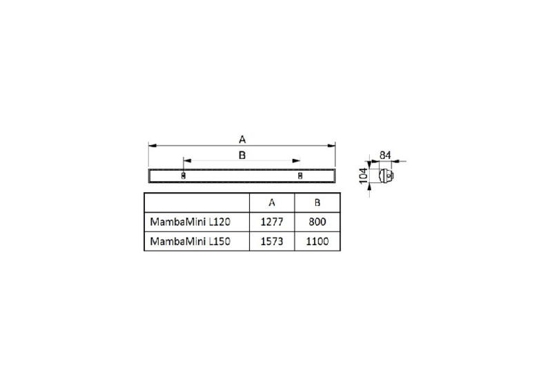 exaktor Kapslad industriarmatur mambamini l150 8000lm 840 da