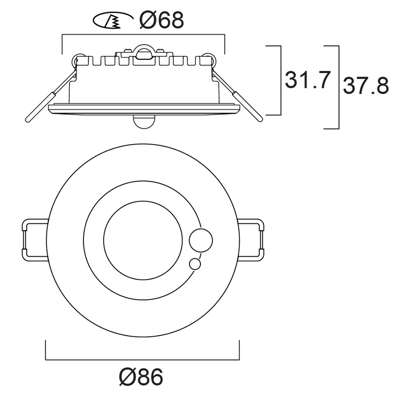 sylvania Sensorarmatur start spot pir ip65 670/1050lm 3cct pir vit