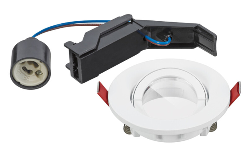 sylvania Downlight inset trend 75 swing ip44 75 round no lamp wh