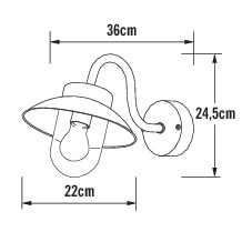 konstsmide Seinävalaisin ulko vega mini 417-750 ip44 e27 mu