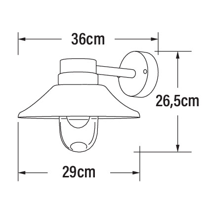 konstsmide Väggarmatur vega 428-250 ip54 e27 vit
