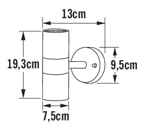 konstsmide Väggarmatur modena 7656-300 ip44 2xgu10 gr
