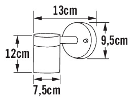 konstsmide Seinävalaisin ulko modena 7657-750 ip44 gu10 mu