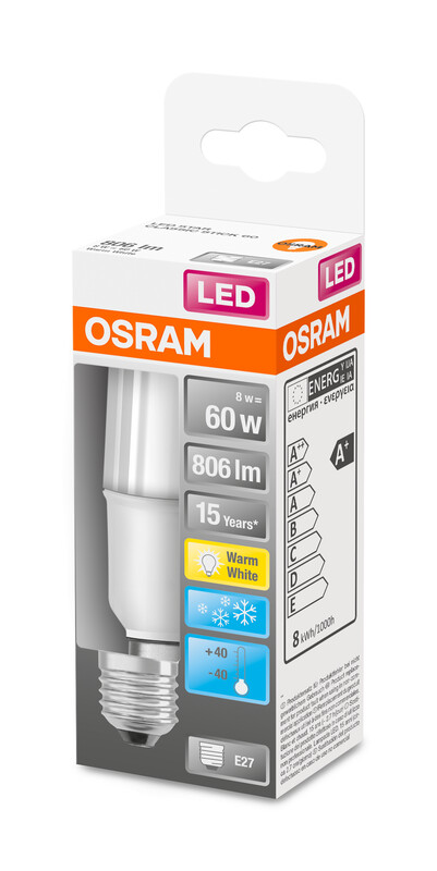 osram lamput Led-lamp ice stick 8w/827 806lm e27 op