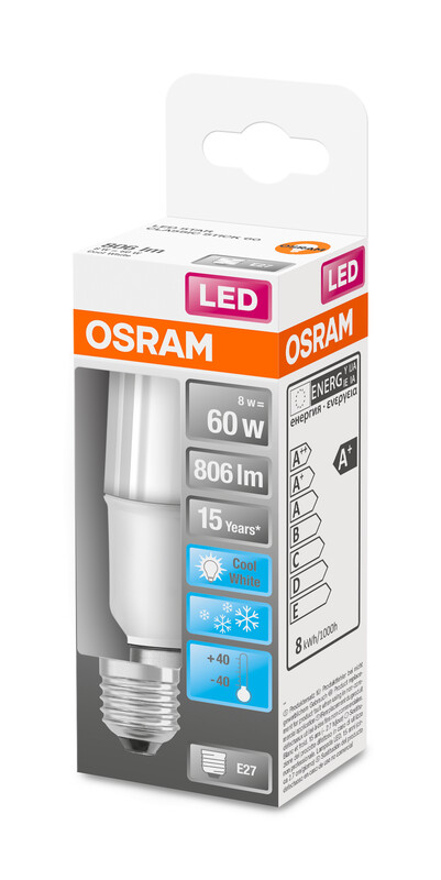 osram lamput Led-lamp ice stick 8w/840 806lm e27 op