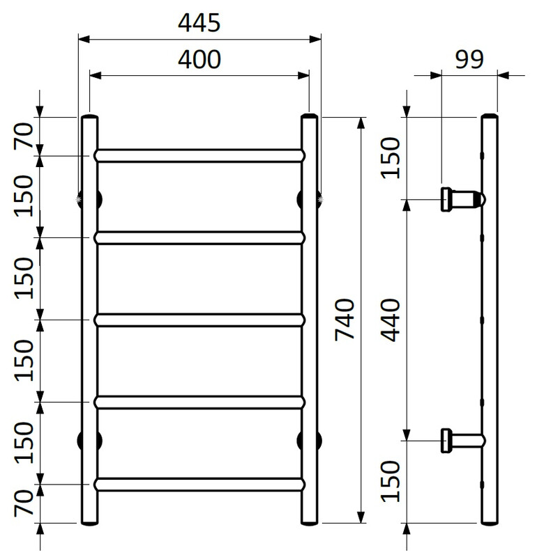 rej design Pyyhekuivain sähkö rej tango e 40745 kromi,timer,65w