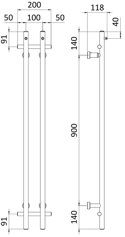 rej design Pyyhekuivain sähkö rej vivo e 20122 musta,timer,40w