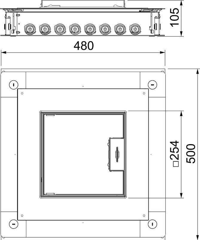 obo bettermann Floor box complete kit obo rksn2 9 ksd v20, 12-mod., rst