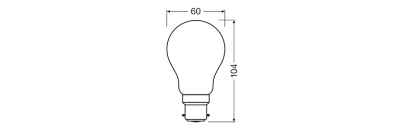 ledvance Vakiolamppu performance cla cla 5,9w/827 806lm b22d dim fr