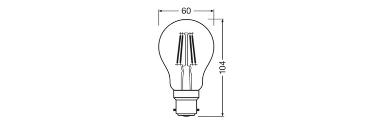 ledvance Standardlampa performance cla cla 3,4w/827 470lm b22d cl