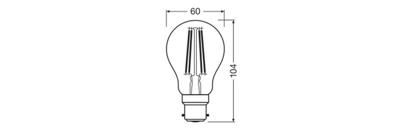 ledvance Standardlampa performance cla cla 5,9w/827 806lm b22d cl