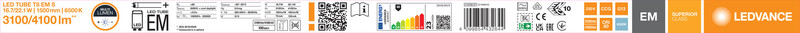ledvance Led-valoputki t8 superior t8 em s 1500 22w/865 4100lm ml
