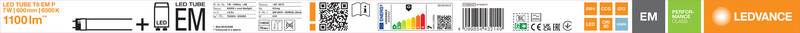 ledvance Led-valoputki t8 performance t8 em p 600 7w/865 1100lm