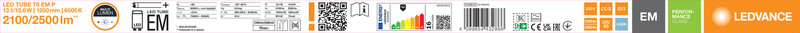 ledvance Led-valoputki t8 performance t8 em p 1200 16w/865 2500lm ml