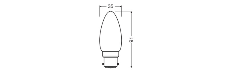 ledvance Kronlampa performance classic clb 3,4w/827 470lm b22d fr