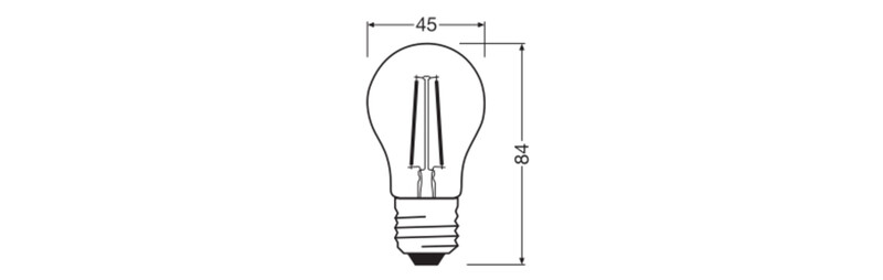 ledvance Mini-ball shape lamp pfm cla clp 1,8w/827 250lm e27 cl