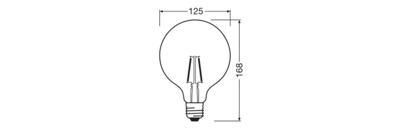 ledvance Sisustuslamppu performance cla g125 1,8w/827 250lm e27 cl