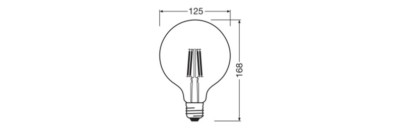 ledvance Interior lamp pfm classic g125 3,4w/827 470lm e27 cl