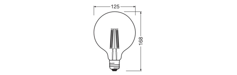 ledvance Interior lamp pfm classic g125 5,9w/827 806lm e27 cl