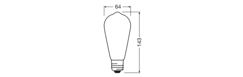 ledvance Interior lamp pfm classic st64 5,4w/827 730lm e27 fr