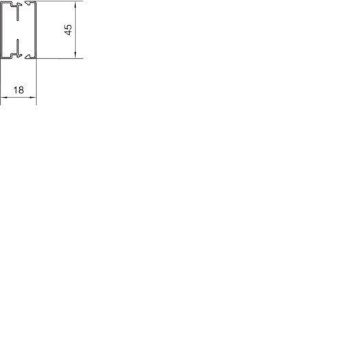 hager Asennuskanava tehalit.lf lf180450 pvc 18x45x2000 musta
