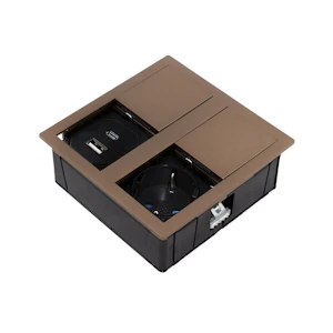 limente Vägguttag desk-2 usb-outlet, kupari