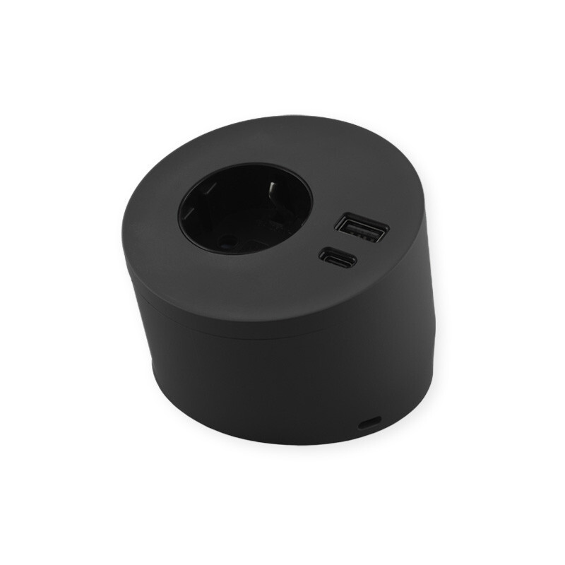 VÄGGUTTAG SPOT SURFACE OUTLET MUSTA