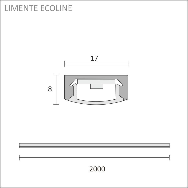 limente Led-ljusslinga ecoline 2m (50kpl) profil alu