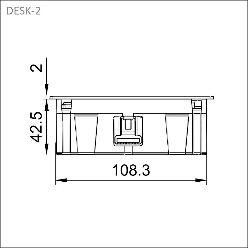 limente Vägguttag desk-2 usb-outlet, kupari