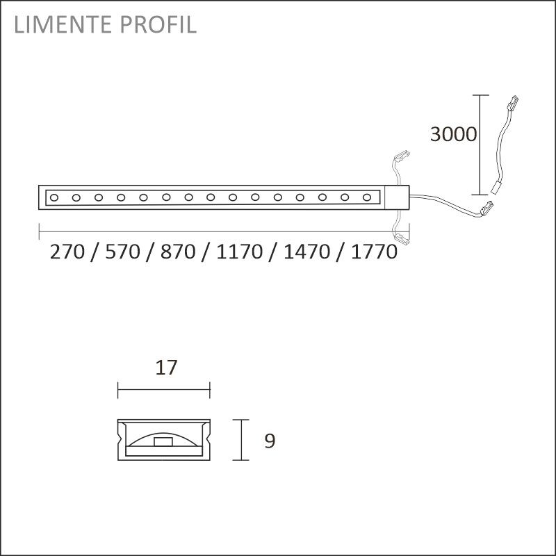limente Led-ljusslinga profil 177 4000k 14w