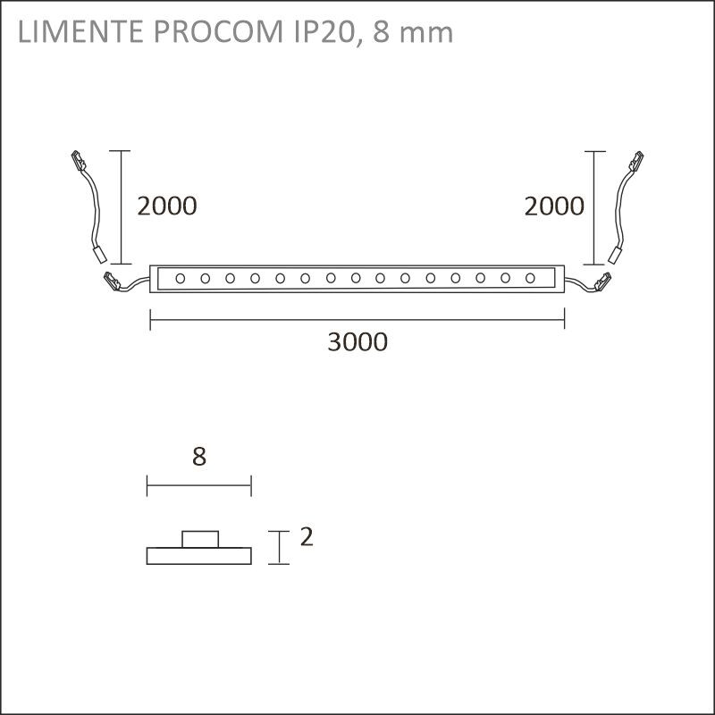 limente Led-ljusslinga procom 3m 4000 k, ip20