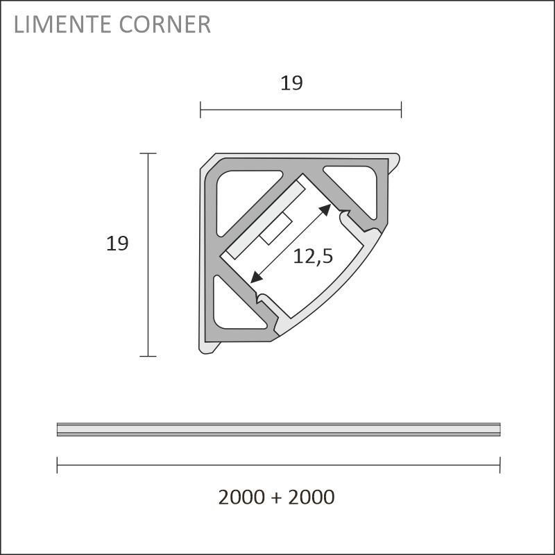 limente Led-ljusslinga corner40com 48w 3k al