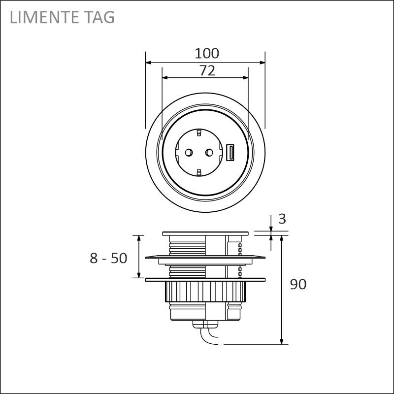 limente Vägguttag tag usb c pistorasia, mus