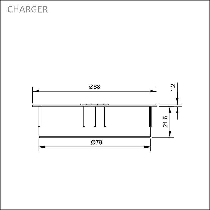limente Charging tray charger wireless, va/va