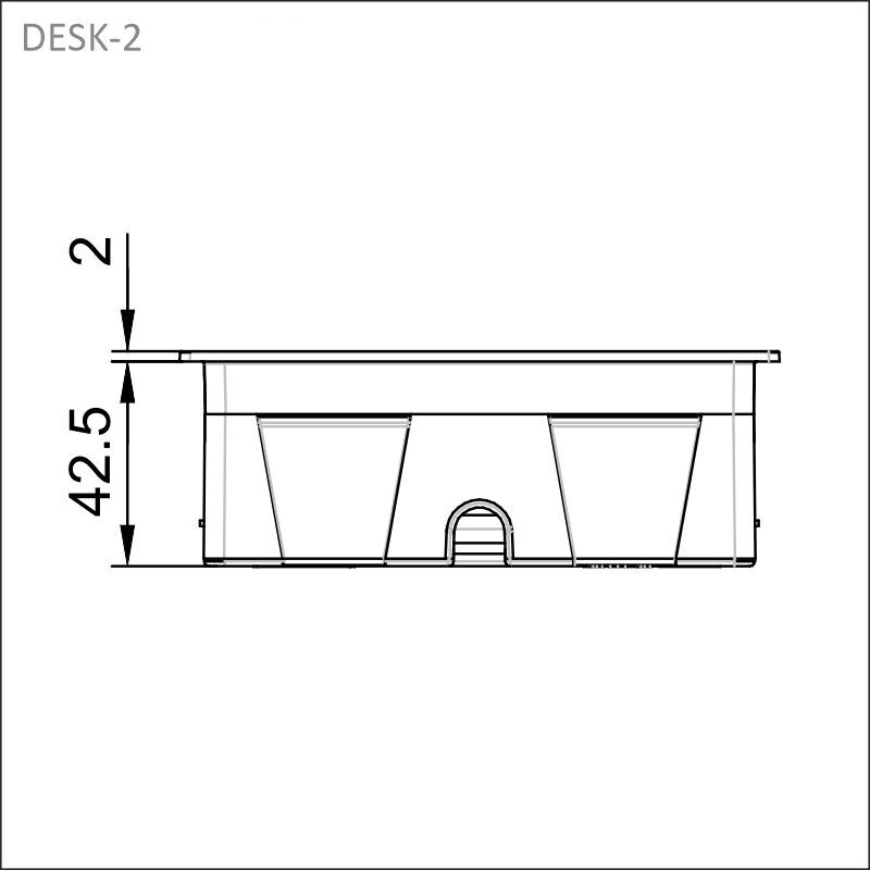 limente Vägguttag desk-2 usb-outlet, kupari