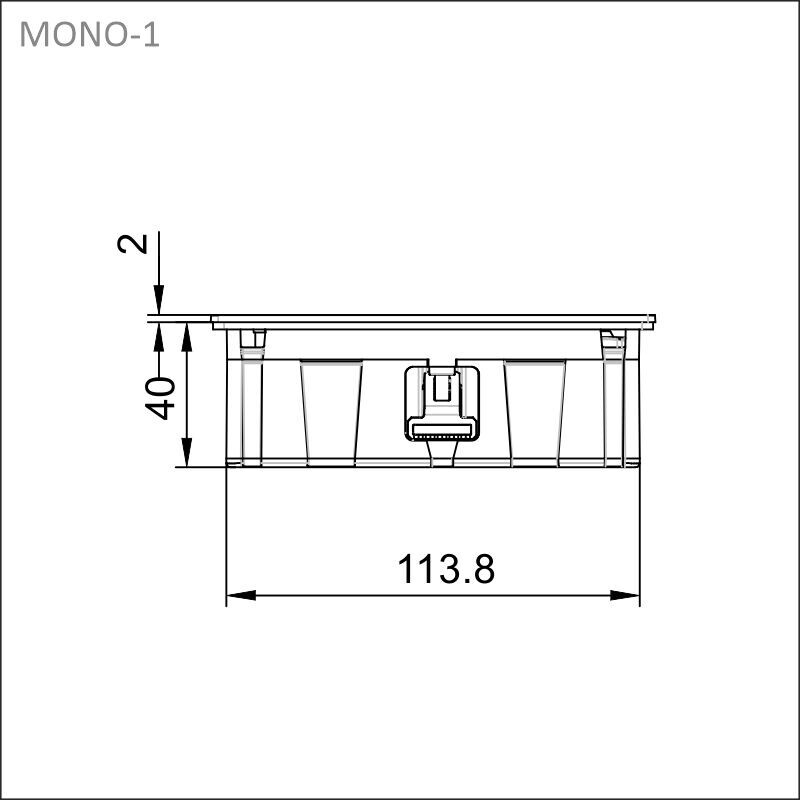 limente Socket outlet mono-1 usb-outlet, kupari