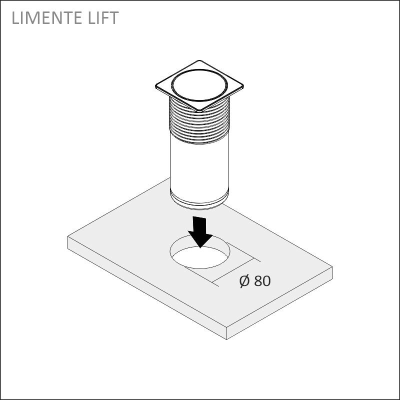 limente Vägguttag lift neliö, rst usb