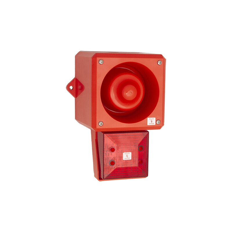 LJUD- OCH LJUSSIGNAL 230VAC,110DB+5J RED SIG+LJUD
