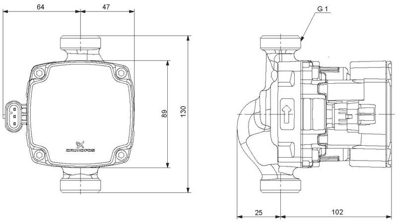 grundfos Circulation grundfos alpha1 go 15-60 130 220-240v 9