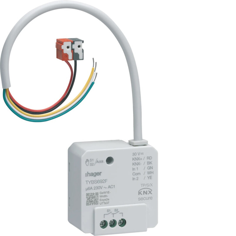 OUTPUT MODULE KNX TYBS692F 2X6A + 2PF FLUSHMOUNT