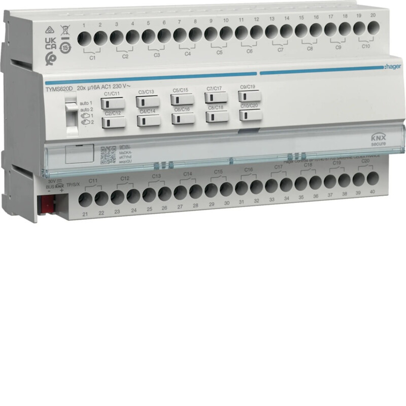 hager Belysningsaktor knx tyms620d 20/10x16a rlc sec din